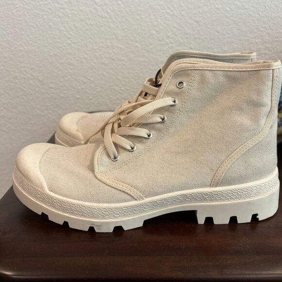 8 by Yoox Leather Cap Top Lace Up Boots - Picture 5 of 6